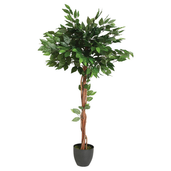 Sztuczna roślina w doniczce, wysokie drzewko FIKUS, 120 cm, 363280
