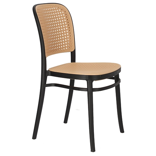 Krzesło Antonio czarne z tworzywa, 365850