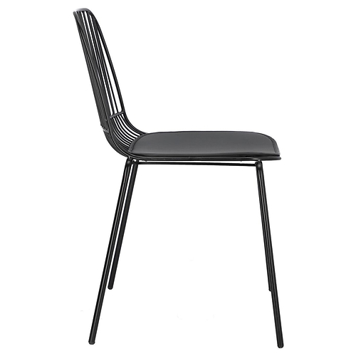 Krzesło Willy Black z poduszką PU, 365891
