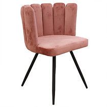 Krzesło Paum VIC różowe tapicerowane
