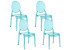Produkt: Zestaw 4 krzesła transparentne niebieskie