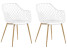 Inny kolor wybarwienia: Zestaw 2 krzeseł białych styl nowoczesny