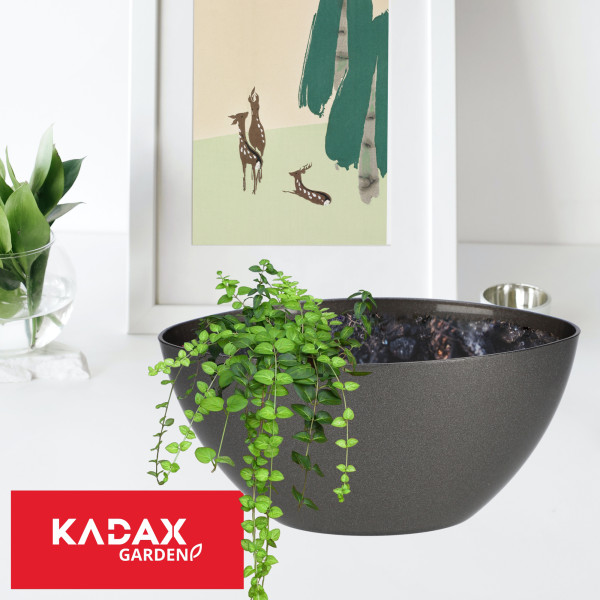 Doniczka Osłonka Donica Połysk Kolory Grafit 21 cm, 3715298
