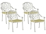 Zestaw 4 krzeseł ogrodowych biały, 374133