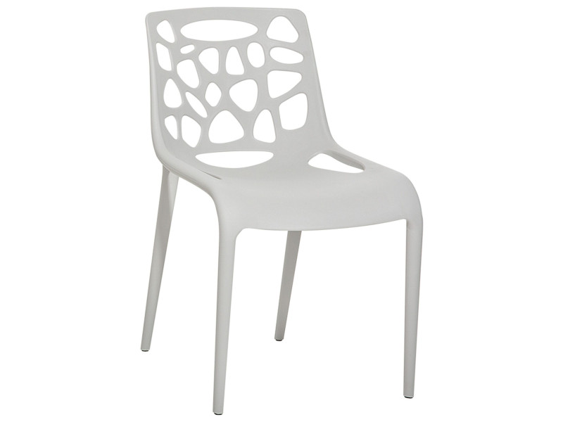 Zestaw krzeseł do jadalni plastikowe szare, 374145