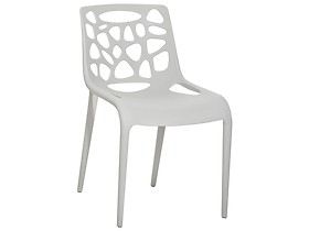 Zestaw krzeseł do jadalni plastikowe szare