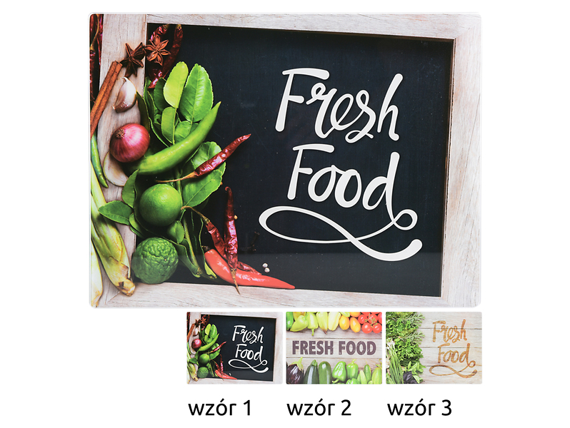 szklana deska do krojenia - mix wzorów Fresh Food, 38034