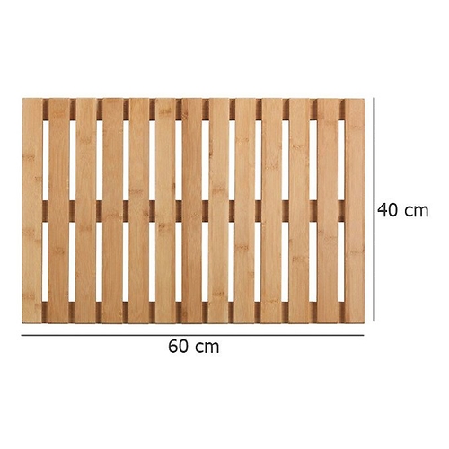 Podest łazienkowy z drewna bambusowego, 40 x 60 cm, WENKO, 381738
