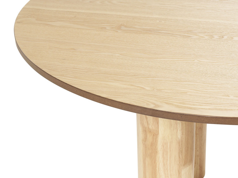 Stół do jadalni okrągły ⌀ 120 cm jesion jasny, 3824066