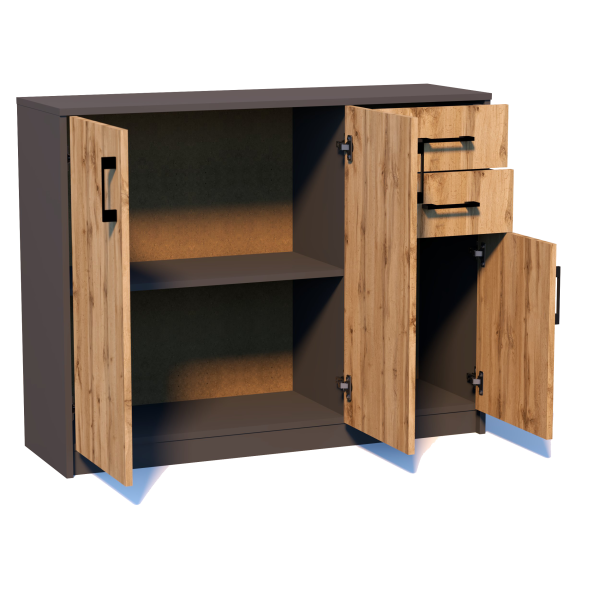 Komoda K021 Grafit-Wotan 85x110x35 cm Bestseller, 3838101