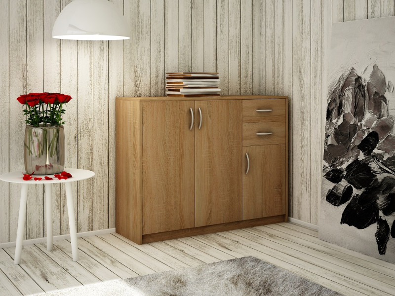 Komoda K021 Dąb Sonoma 85x110x35 cm Bestseller, 3838148