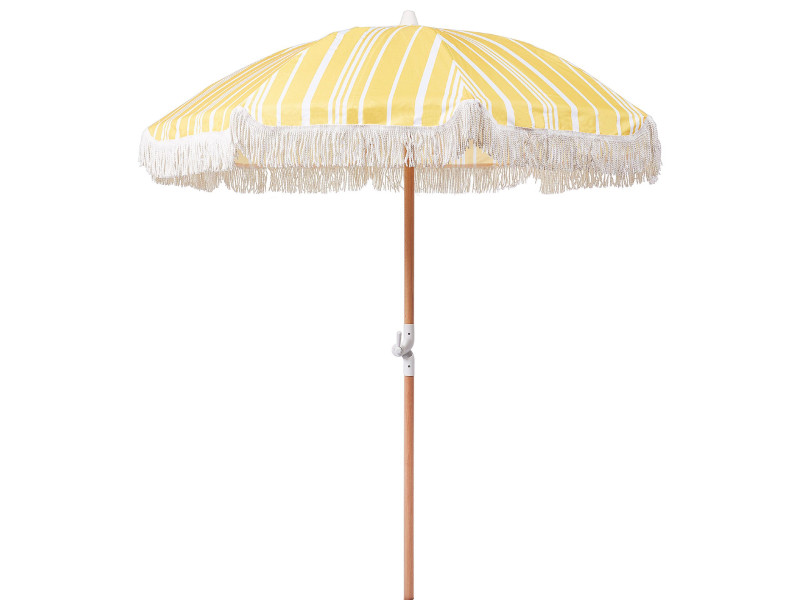 Parasol ogrodowy składany 150 cm żółty, 384489