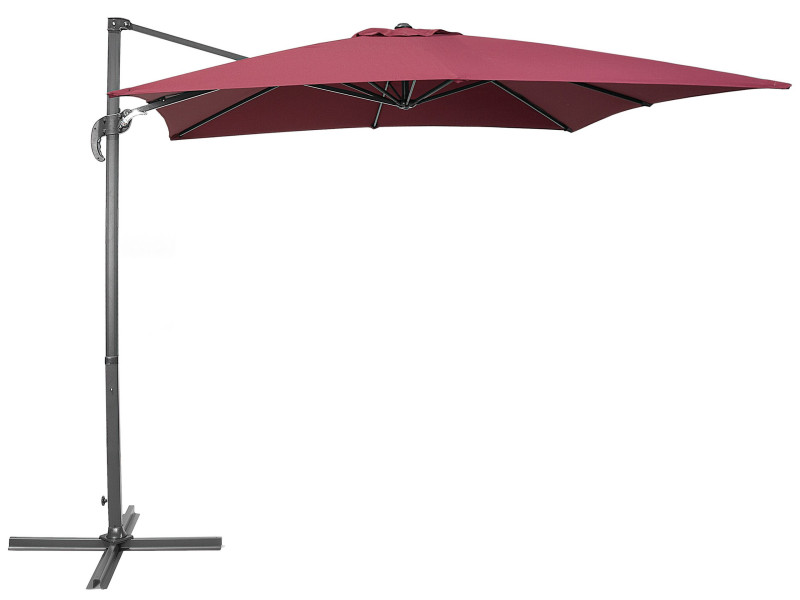 Parasol ogrodowy składany 250cm burgundowy, 384594