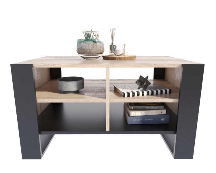 Ława Figa dąb artisan/czarny, 3849468