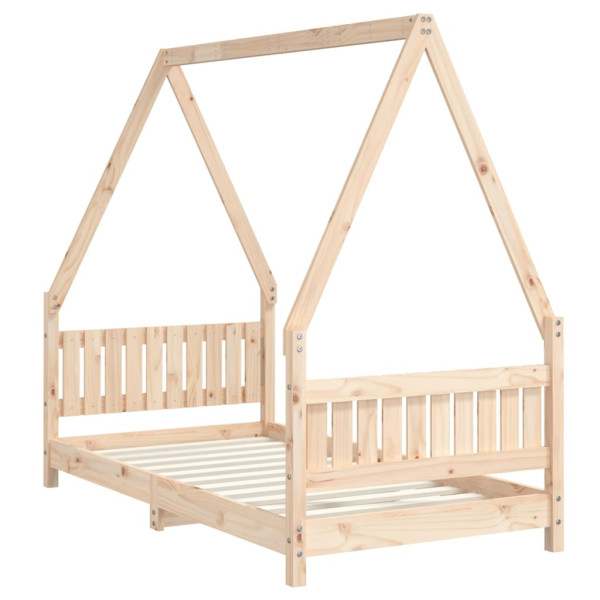 łóżko dla dzieci Brąz 165.5 x 85.5 x 146 cm Lite drewno sosnowe vidaXL, 3853832