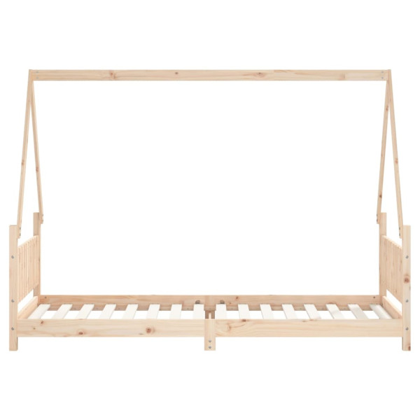 łóżko dla dzieci Brąz 205.5 x 85.5 x 146 cm Lite drewno sosnowe vidaXL, 3854136