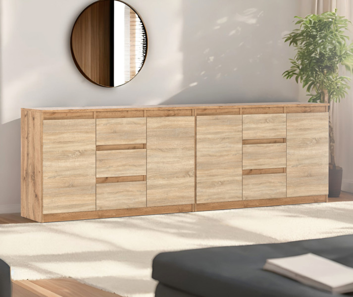 Komoda szafka 240cm salon pokój dzienny dąb wotan sonoma, 3912824