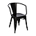 Produkt: Krzesło Paris Arms czarne inspirowane Tolix