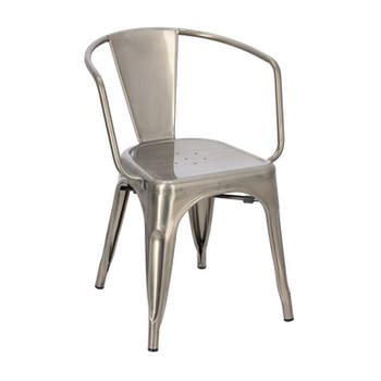 Krzesło Paris Arms metaliczne inspirowane Tolix, 393840