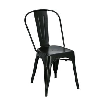 Krzesło Paris czarne inspirowane Tolix, 393869