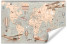 Produkt: Fototapeta Mapa Świata Zwierzęta Samoloty Balony 90x60cm