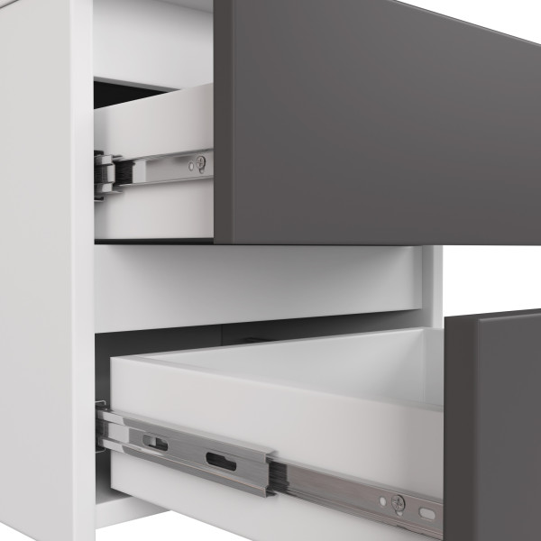 Komoda AKORD K120 Biała 120 cm Grafit Szary mat 120x40x77 cm, 3956180