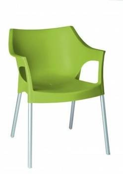 Krzesło Pole zielone z tworzywa, 398109