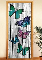 Zasłona bambusowa Motyle, 90x200 cm