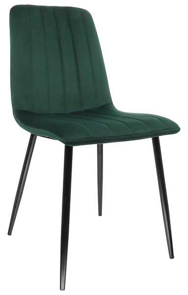 krzesło tapicerowane Elmo do jadalni welur zielony, 399961