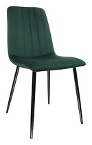 krzesło tapicerowane Elmo do jadalni welur zielony
