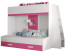 Inny kolor wybarwienia: Łóżko piętrowe Antresola PARTY 17 biały + różowy