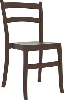 Krzesło Fiesta brązowy jasny z tworzywa, 401166