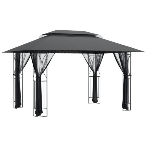 Altana z dachem, antracytowa, 400x300x270 cm, stal 617340 – sklep BRW