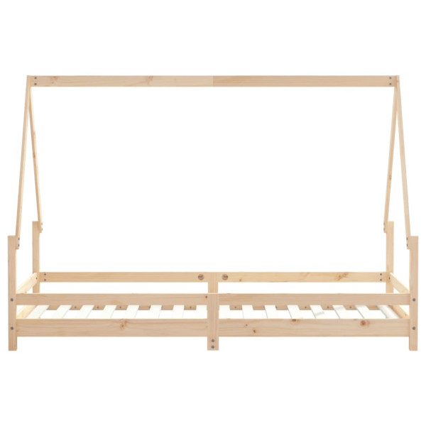 łóżko dla dzieci Brąz 205.5 x 85.5 x 139.5 cm Lite drewno sosnowe vidaXL, 4052751