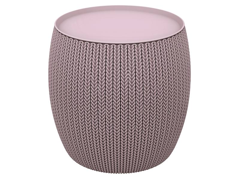 stolik, pufa kolor fioletowy Knit, 40925