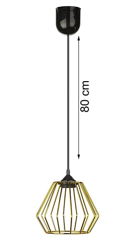 Lampa wisząca WarsawLoft 13 cm złota, 409875