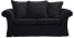 Inny kolor wybarwienia: ESTELLA 120- czarna sofa dwuosobowa rozkładana