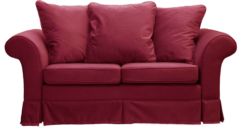 ESTELLA 120 - czerwona sofa dwuosobowa rozkładana, 412955