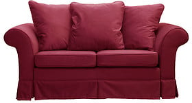 ESTELLA 120 - czerwona sofa dwuosobowa rozkładana