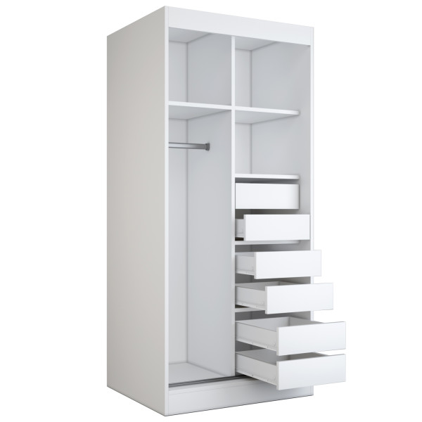 Szafa przesuwna 90x200 Nina , Biały mat, 4138485