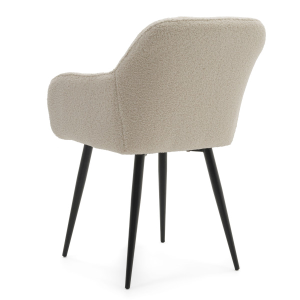 Krzesło tapicerowane LAGO boucle teddy ecru, 4145640