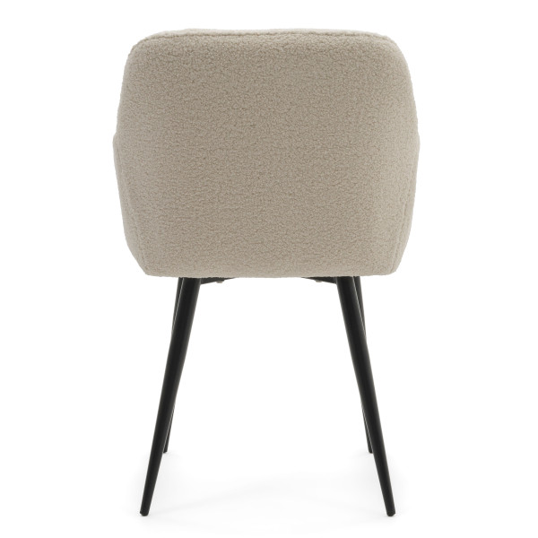 Krzesło tapicerowane LAGO boucle teddy ecru, 4145641