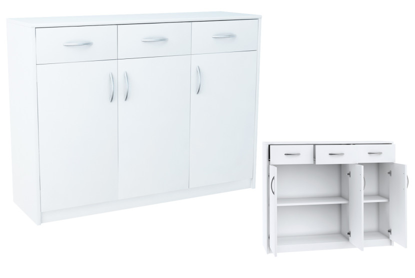 Komoda K023 Biały 85x110x35 cm Bestseller, 4189983
