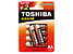 Produkt: baterie alkaiczne 6 szt, red alkaline 1,5V AA/LR06 Toshiba