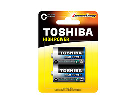 baterie alkaiczne 2 szt, high power 1,5V LR14 Toshiba