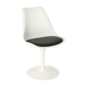 Krzesło Tulip Basic białe/czarna poduszka, 428674