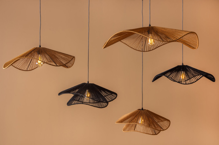 Lampa do jadalni nad stół SOMBRERA, klosz z plecionki, Ø 60 cm, 4292986