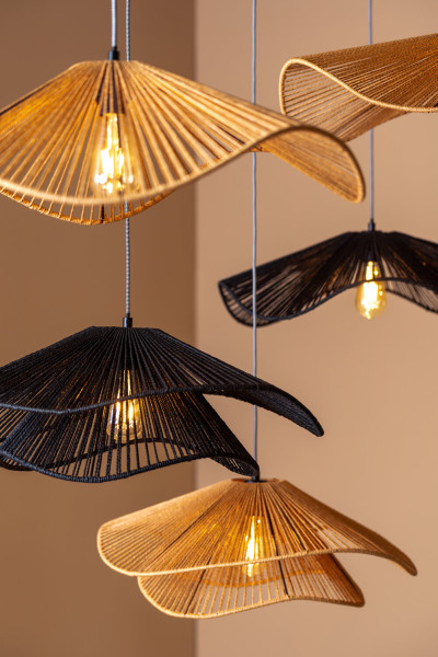 Lampa do jadalni nad stół SOMBRERA, klosz z plecionki, Ø 60 cm, 4292987
