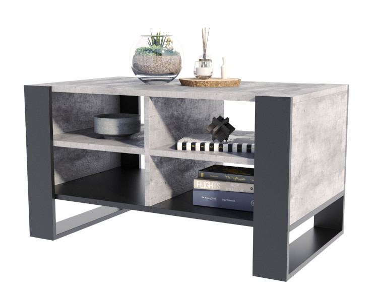 Ława Figa beton/czarny, 4309411