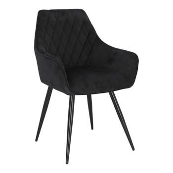 Krzesło Pico VIC czarne tapicerowane, 434826